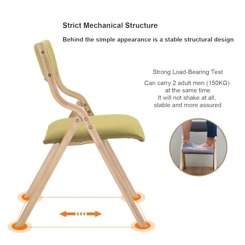 WEIDPHL Chaises De Salle À Manger Pliantes, Chaise Pliable avec Sièges Rembourrés Et Housses Amovibles, Chaises D'événements, Chaise Rembourrée pour Fête sur Patio De Mariage,Light Green