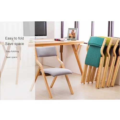 WEIDPHL Chaises De Salle À Manger Pliantes, Chaise Pliable avec Sièges Rembourrés Et Housses Amovibles, Chaises D'événements, Chaise Rembourrée pour Fête sur Patio De Mariage,Light Green