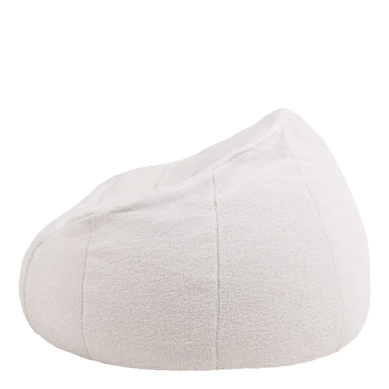 Icon Riviera Pouf Sherpa, Pouf Poire avec Remplissage, Fauteuil Salon Confortable, Fauteuil Chambre, Meuble Salon, Decoration Chambre, Crème