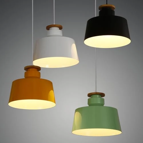 SHUANGZ Lustres en Métal Orange Lampe Industrielle Rétro Luminaires Suspendus De Ferme Clubs Et Restaurants Base E27 pour Salle À Manger, Grange, Bar, Couloir Plafonnier Rustique Unique