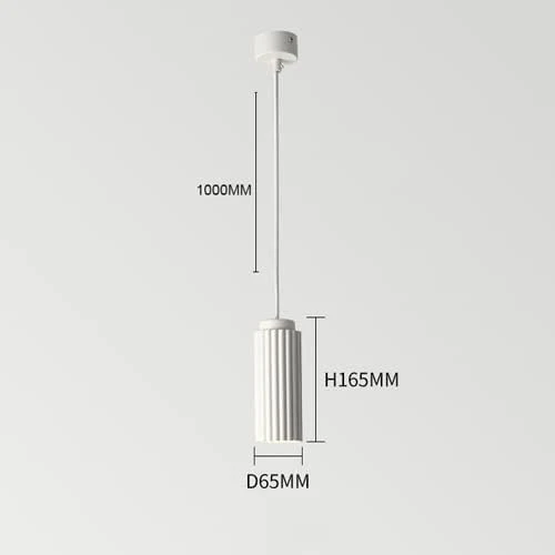 NAKEAH Plafonnier cylindrique en fer forgé suspendu avec cordon réglable pour restaurant, bar, salle à manger, salon, lumière du jour (lot de 1) (6000kwhitelight White)