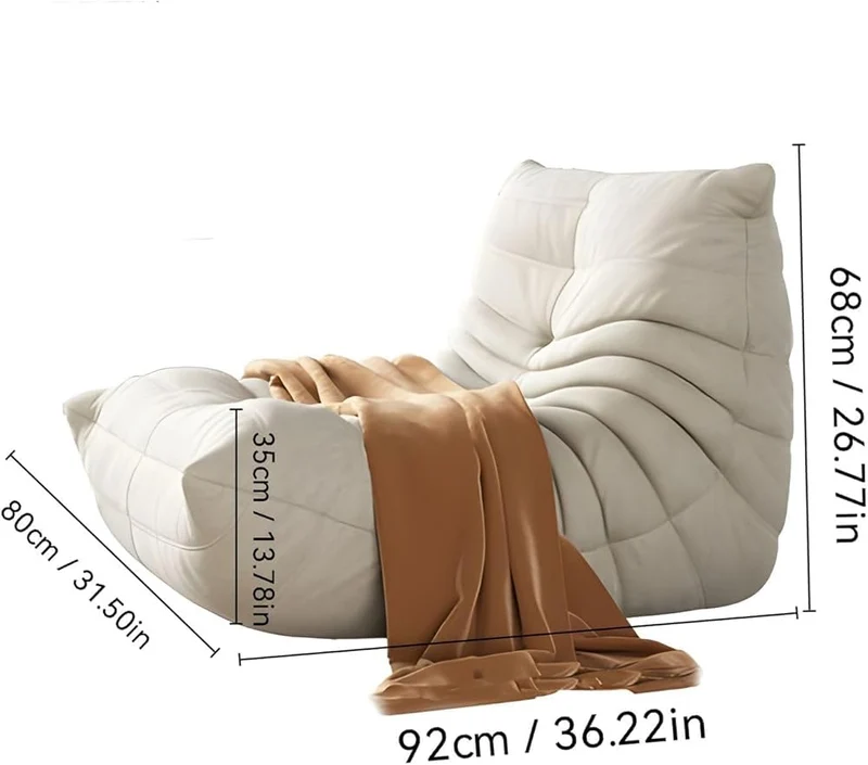 LIJBDDM Pouf poire en éponge, chaise géante remplie à mémoire de forme, convient aux adultes et adolescents, super doux, salon, chambre à coucher, université, jeu de lecture, cuir griffé de chat