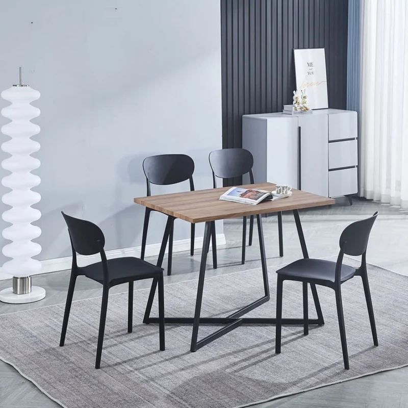 SHIITO | Modèle Soho - Chaise de Salle à Manger | 92 x 46 x 55 - Couleur Noire | Simple et Robuste