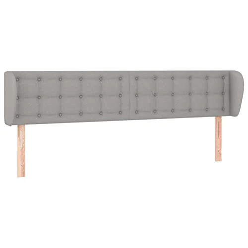 Rantry Tête de lit 203 x 23 x 78 / 88 cm en tissu meuble, tête de lit, tête de lit double, dossier pour lit et canapé uu