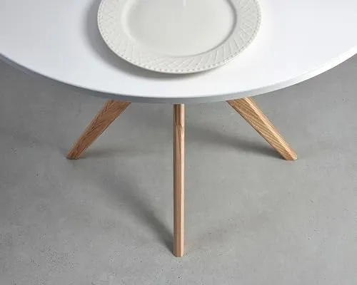 Ragaba Jubi Table à Manger Ronde 80cm Chêne Gris Oerle