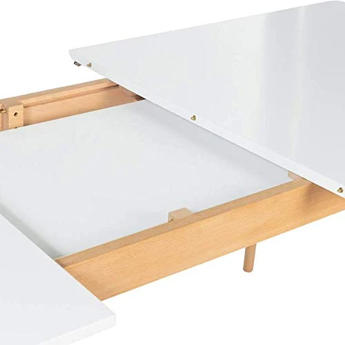 IDMarket - Table scandinave Extensible Rectangle Inga 4-6 Personnes Blanche 120-160 cm