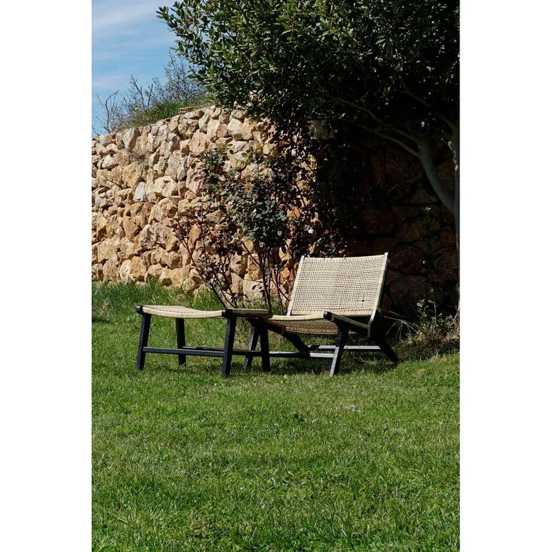 DT MB-182318 Fauteuil, Teck, Noir, Estándar
