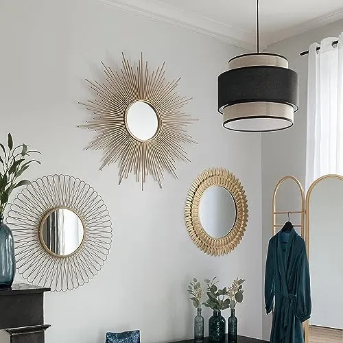 Atmosphera - Miroir Soleil doré - métal D99 cm