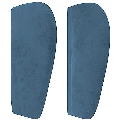 Brokky Tête de lit avec Oreilles Bleu foncé 147x23x78/88 cm Velours,Tete de lit capitonnée,tête de lit à Poser au Sol