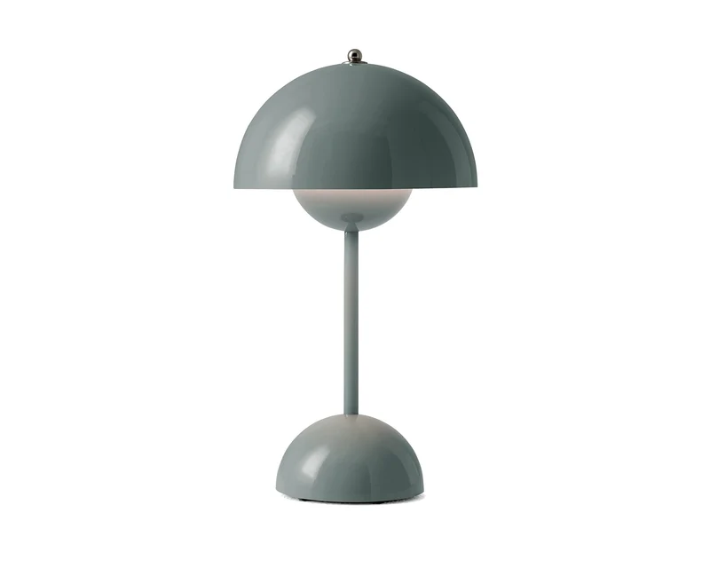 Lampe sans fil Flowerpot VP9 bleu pierre – Hauteur 29,5 cm | Solution d'éclairage élégante et pratique | Technologie sans fil | Décoration polyvalente pour l'intérieur et l'extérieur