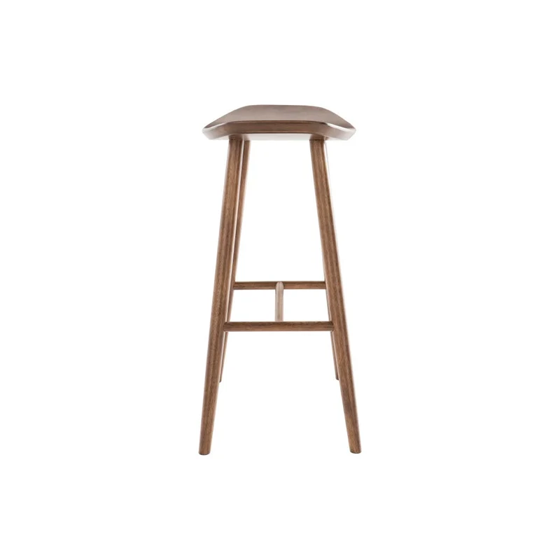 Miliboo Tabouret de Bar Design Noyer H72 cm DEMORY