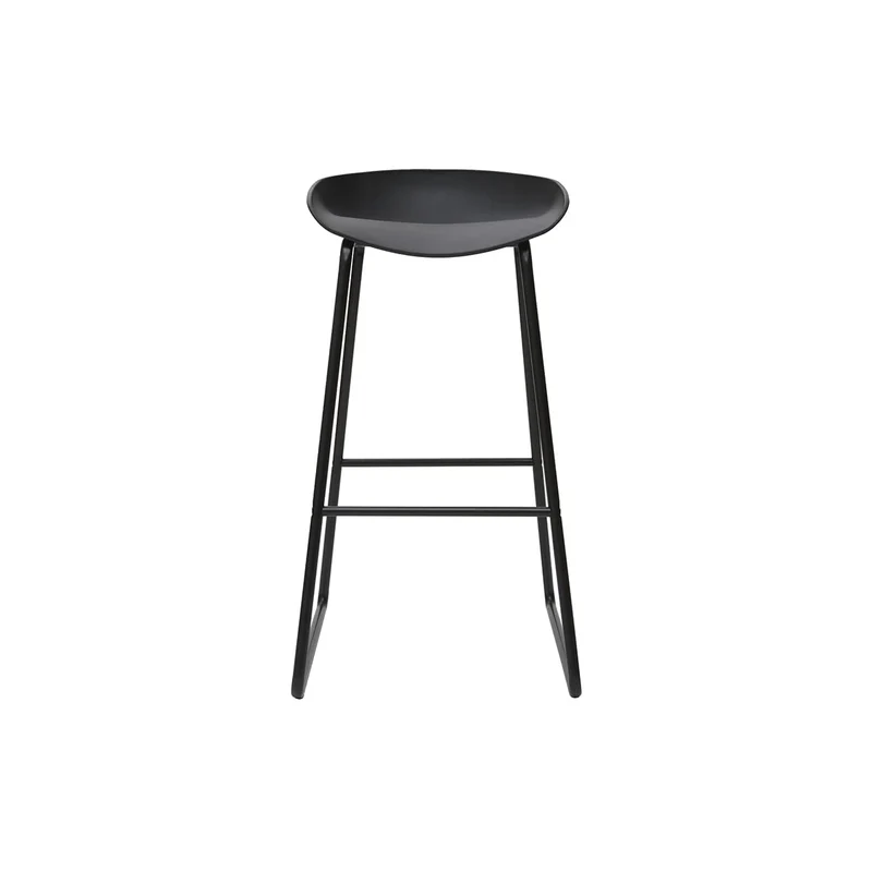 Miliboo Tabourets de Bar Design Noirs H75 cm (Lot de 2) Pebble