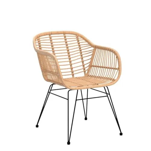 SKLUM Chaise de Salle à Manger en rotin synthétique Zole Noir