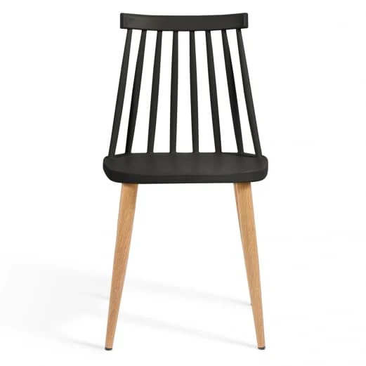 IDMarket - Lot de 4 chaises Lily Noires pour Salle à Manger