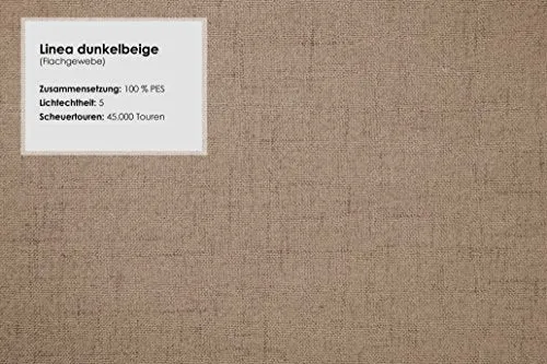CAVADORE Assado Fauteuil rembourré avec Pieds en Bois, Grande Assise, Rembourrage et 2 Coussins Moelleux, Tissu structuré, Beige foncé, 109 x 104 x 145 cm (l x H x P)