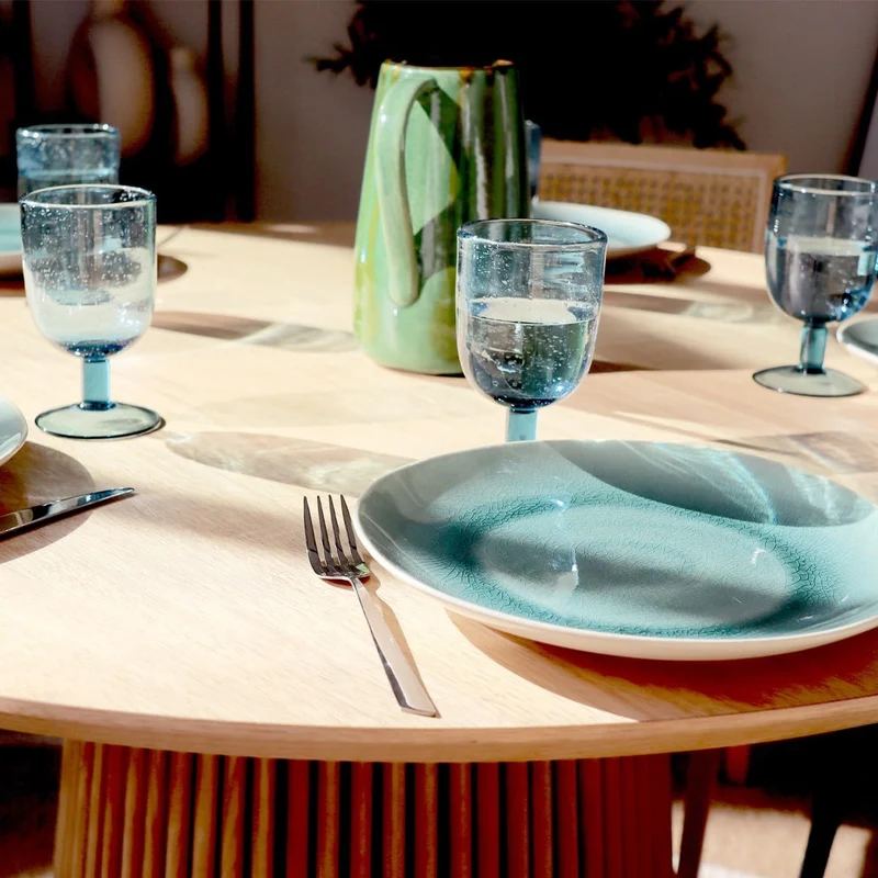 HOMIFAB Table à Manger Ronde en Bois 4 Personnes - diamètre 120 cm - Ada