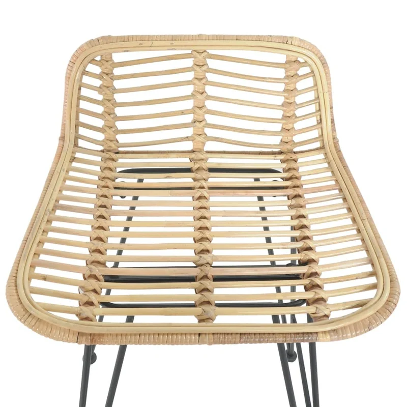 vidaXL Chaises de Bar Lot de 2 rotin Naturel