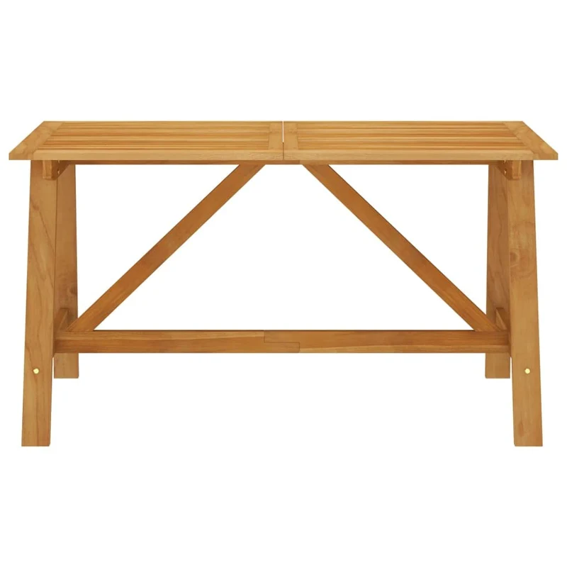 vidaXL Table à Dîner de Jardin Table de Salle à Manger Table de Patio Meuble de Jardin Extérieur Terrasse 140x70x73,5 cm Bois d'Acacia Massif