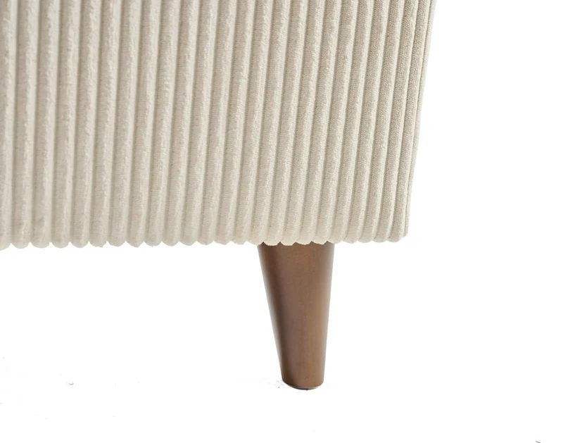 Best Mobilier - Cadre de Lit 160X200 cm Botticelli en Velours Côtelé Beige - Chambre Adulte