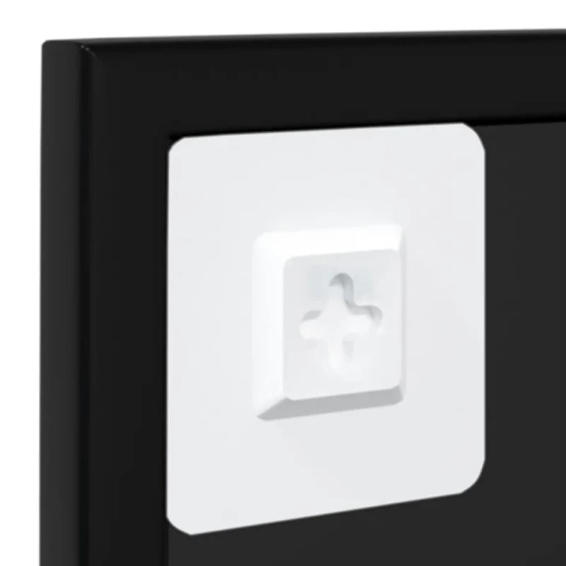 vidaXL Miroir Mural Noir 100x60 cm Métal