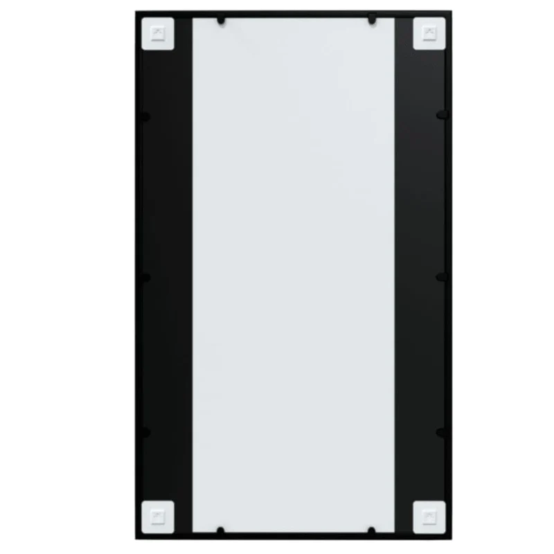 vidaXL Miroir Mural Noir 100x60 cm Métal