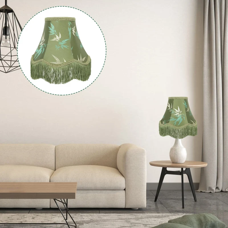 OSALADI Lampe Vintage Abat-jour Victorien Abat-jour Lampe De Table Rétro Abat-jour En Macramé Abat-jour à Franges Abat-jour Ancien Plafonniers Tout Bronze Lampe De Chevet En Tissu