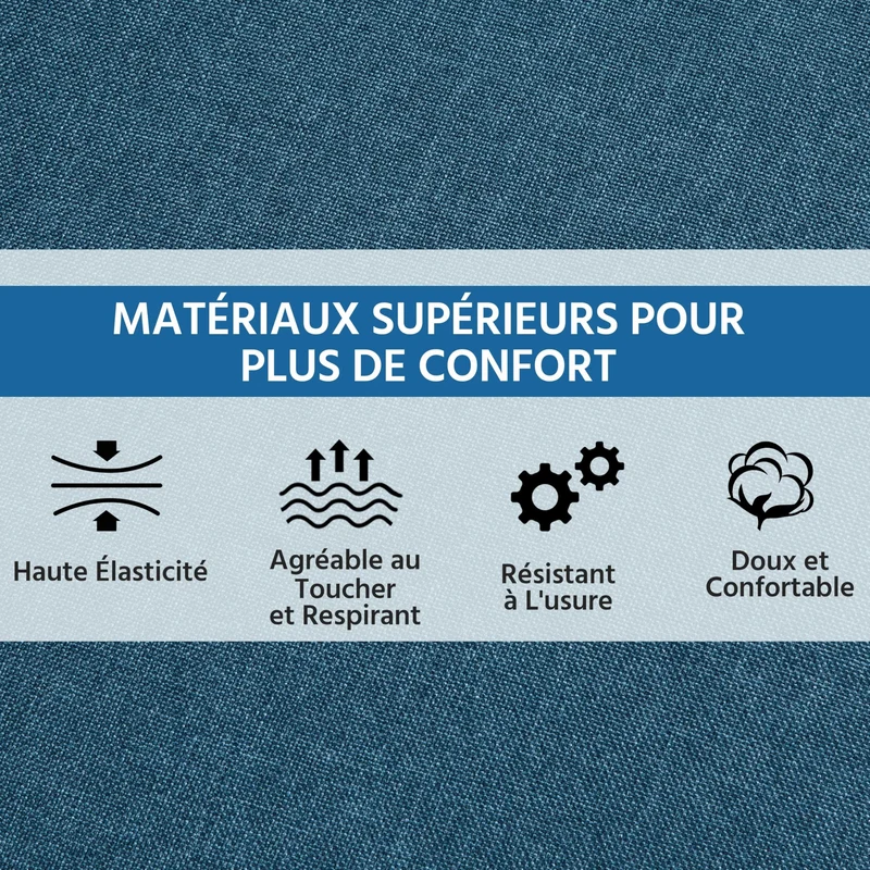 Yaheetech Fauteuil de Salon Chaise de Salon Moderne en Tissu Polyester avec Dossier Capitonné Pied en Bois Chaise d'Aappoint Simple pour Salon Chambre Bleu Marine