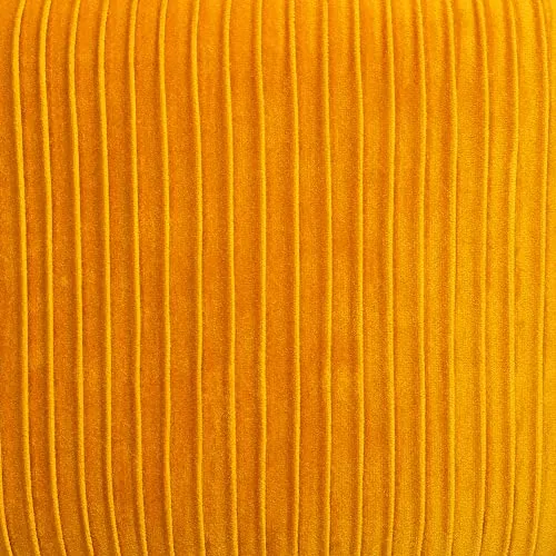 Atmosphera - Fauteuil Solaro Moutarde en Velours plissé