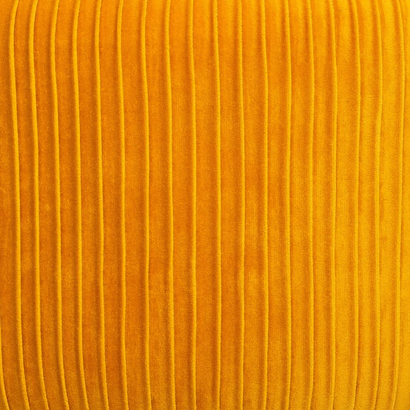 Atmosphera - Fauteuil Solaro Moutarde en Velours plissé