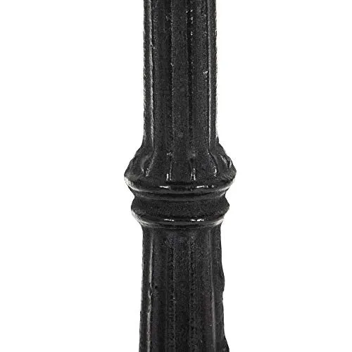 Lolahome Table de Salle à Manger Ronde en marbre et métal Vintage Noir/Blanc 80 x 71 cm