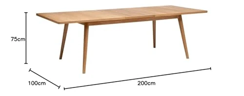 Atmosphera - Table à Manger Extensible Digha - L.200-250 - Naturel - Bois