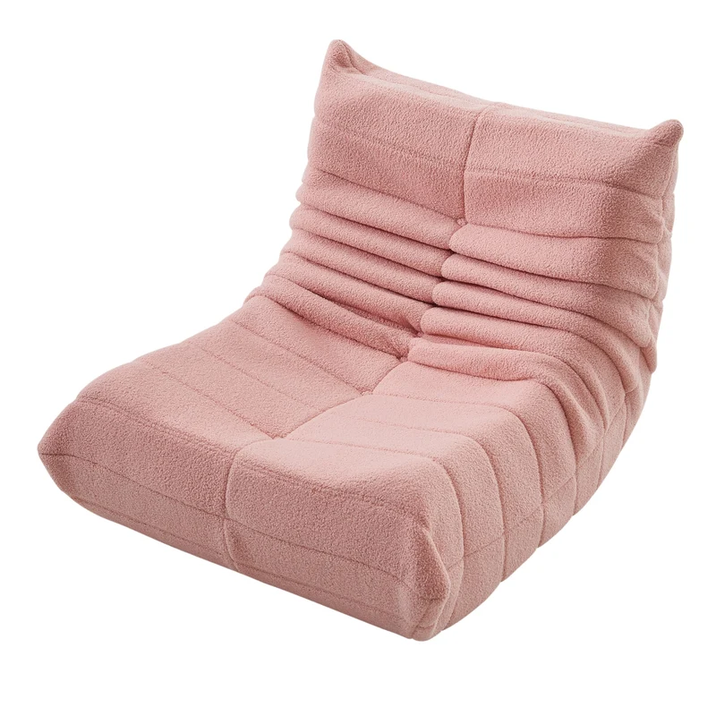 POYHKFD Canapé Paresseux avec Dossier pour Dormir Seul,Fauteuil Salon avec Coussin pour Se Détendre,Fauteuil Sol,Canapé Paresseux,Chaise de Sol,Fauteuil Salon,Fauteuil Salon Confortable(Rose)