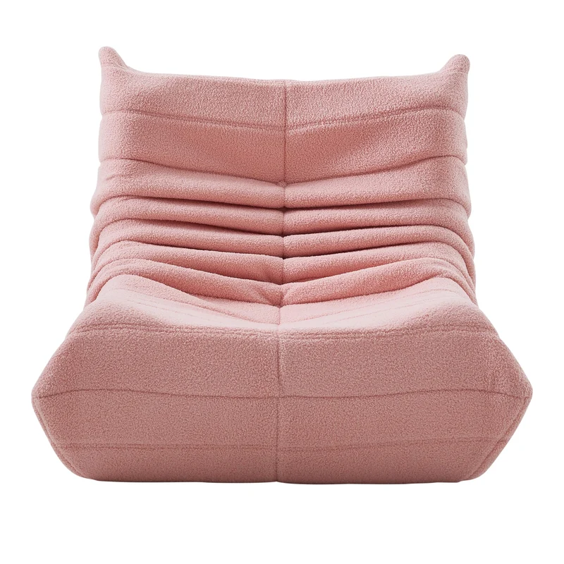 POYHKFD Canapé Paresseux avec Dossier pour Dormir Seul,Fauteuil Salon avec Coussin pour Se Détendre,Fauteuil Sol,Canapé Paresseux,Chaise de Sol,Fauteuil Salon,Fauteuil Salon Confortable(Rose)