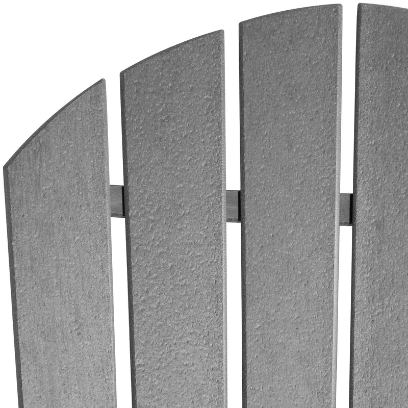 TecTake 800814 Chaise de Jardin Extérieur Design Adirondack Forme Ergonomique Résistant aux Intempéries Charge Max. 120 Kg – Diverses Couleurs (Gris-Gris)