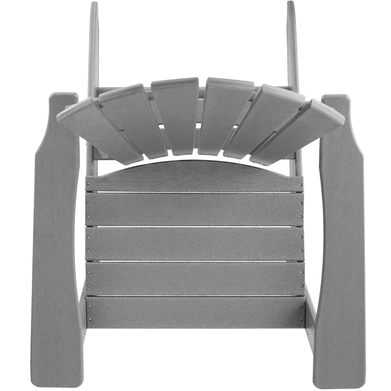 TecTake 800814 Chaise de Jardin Extérieur Design Adirondack Forme Ergonomique Résistant aux Intempéries Charge Max. 120 Kg – Diverses Couleurs (Gris-Gris)
