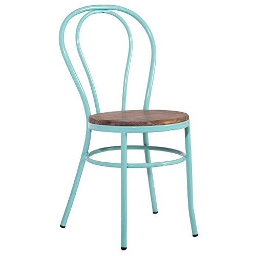 Addecor - Lot de 2 chaises de Salle à Manger - modèle Edna - Couleur Noire - 89 x 36 x 40 cm - chaises de Salon en Fer et Bois - idéales pour Les projets d'hôtellerie