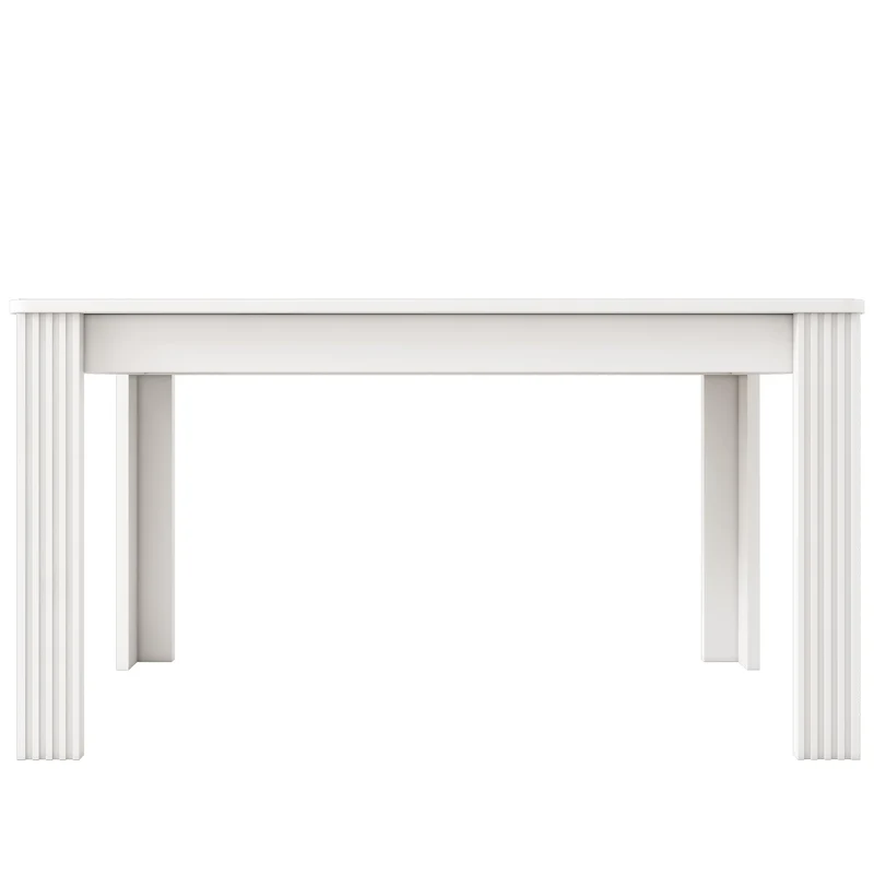 Merax Table à Manger en Bois, Table de Salle à Manger rectangulaire, Table de Cuisine Moderne pour Salon et Salle à Manger, 117 x 68 x 75 cm (L x l x H) - Blanc