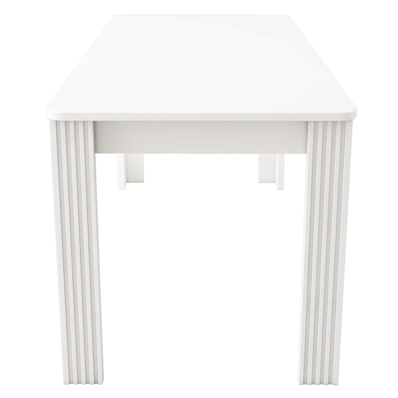 Merax Table à Manger en Bois, Table de Salle à Manger rectangulaire, Table de Cuisine Moderne pour Salon et Salle à Manger, 117 x 68 x 75 cm (L x l x H) - Blanc