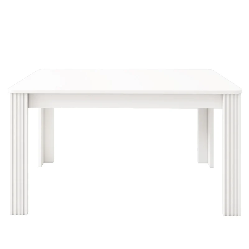 Merax Table à Manger en Bois, Table de Salle à Manger rectangulaire, Table de Cuisine Moderne pour Salon et Salle à Manger, 117 x 68 x 75 cm (L x l x H) - Blanc