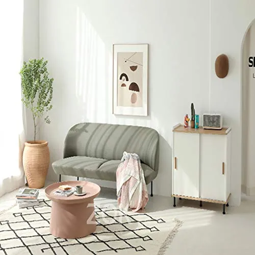 Tables d'appoint Rondes Grand Patio/Table Basse, Grande Table d'appoint d'extérieur résistante aux intempéries pour la Maison, Le Bureau, la Chambre, Le Couloir, Le Salon, Le Balcon, 70 x 36