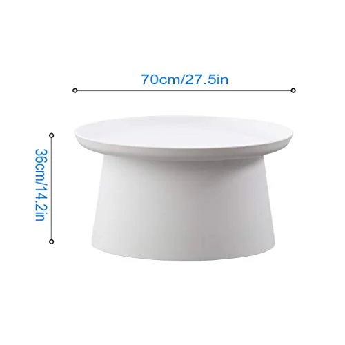 Tables d'appoint Rondes Grand Patio/Table Basse, Grande Table d'appoint d'extérieur résistante aux intempéries pour la Maison, Le Bureau, la Chambre, Le Couloir, Le Salon, Le Balcon, 70 x 36