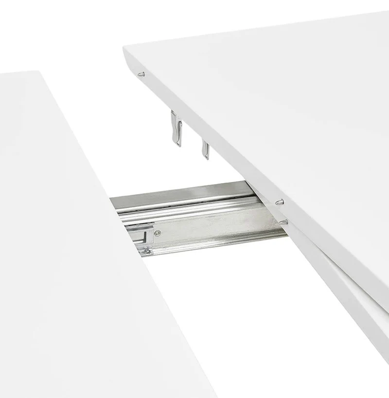 KADIMA DESIGN August Table de Salle à Manger Table de Cuisine Wood Bois Blanc (White) 120 x 120 x 73