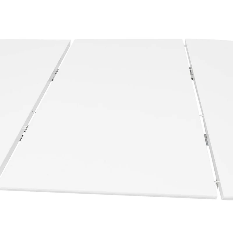 KADIMA DESIGN August Table de Salle à Manger Table de Cuisine Wood Bois Blanc (White) 120 x 120 x 73