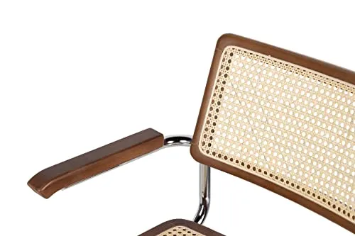 Adda Home Chaise, Bois d'orme/rotin, Marron/argenté, 64X52X83 CM
