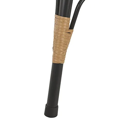 Fauteuil en Rotin Tressé pour Intérieur ou Extérieur avec Coussins Beiges Inclus Id(al pour Jardin ou Terrasse de Style Bohéme Beliani