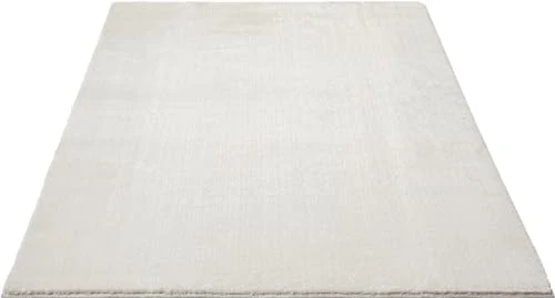 the carpet Relax Tapis Moderne à Poils Courts et Moelleux, Dessous antidérapant, Lavable à 30 degrés, Super Doux, Aspect Fourrure, crème, 200 x 290 cm