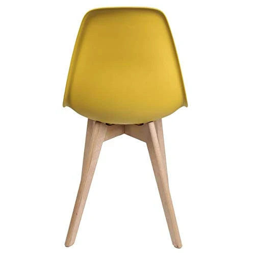 AltoBuy MELYA - Lot de 2 Chaises Scandinaves Jaune Moutarde