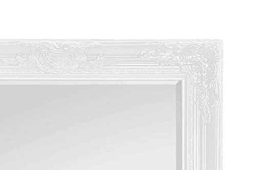 Rococo by Casa Chic - Grand Miroir Rectangulaire - Style Baroque Shabby Chic - 90x60 cm - Blanc Mat