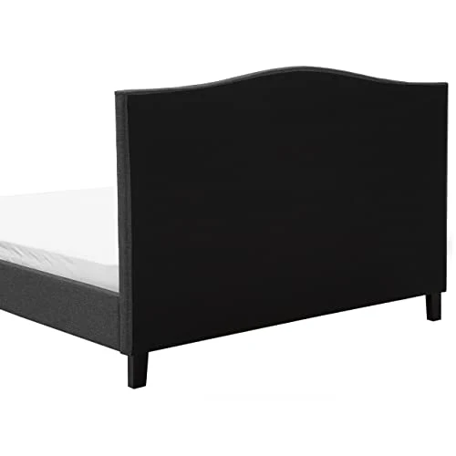 Beliani Sommier et Cadre pour Lit Double 180 x 200 cm en Tissu Gris Rétro Moderne Montpellier