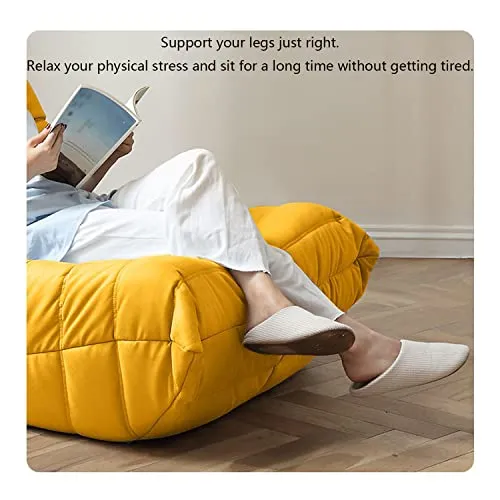 ArtsPavilion Canapé De Sol Paresseux Doux, Chaise Au Coin du Feu, Canapé Accent Bean Bag pour Salon Salon Bureau, Amovible, Lavage XL White